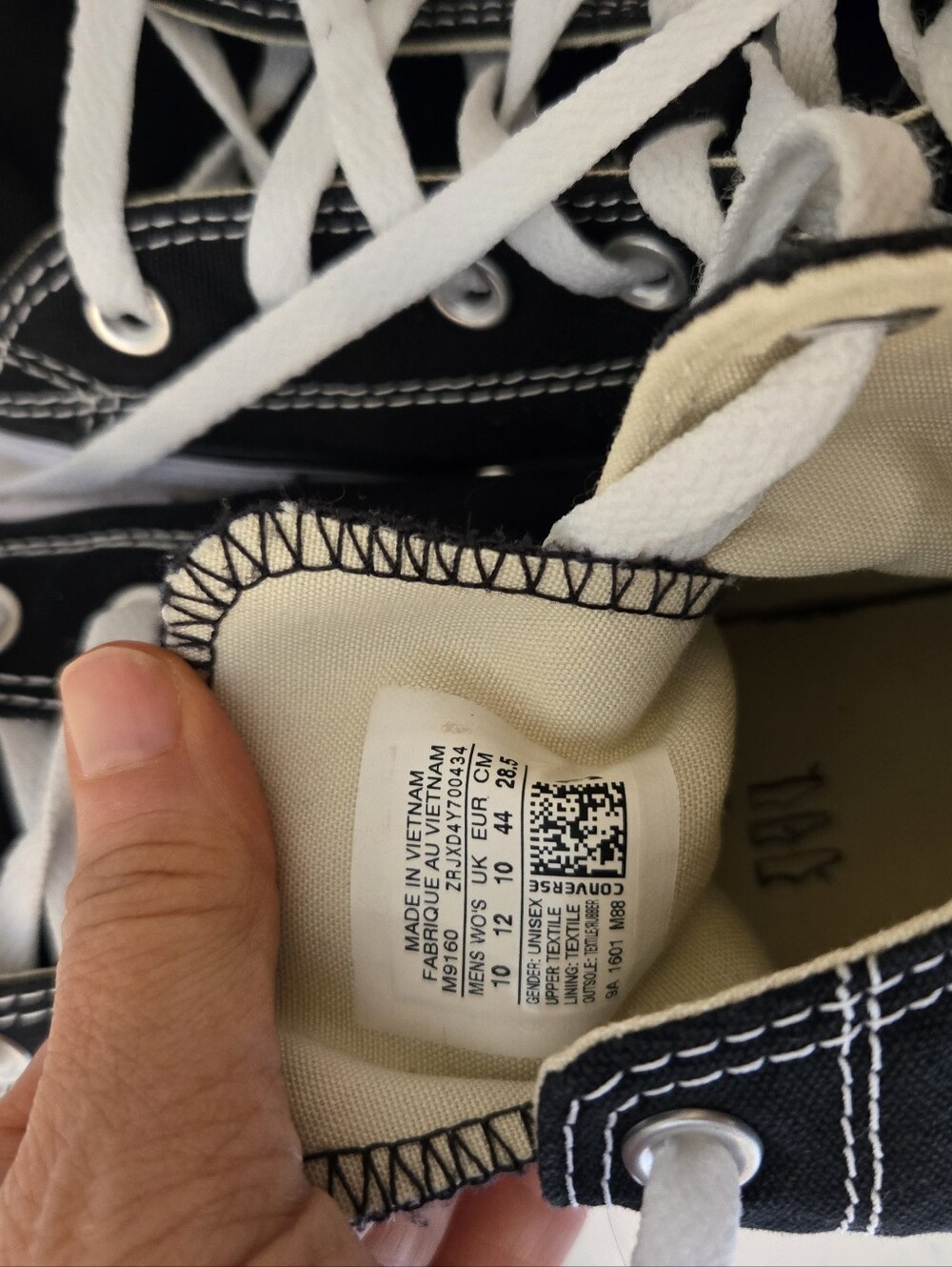 Black Converse High Top Sneakers 10 - Picture 5 of 6